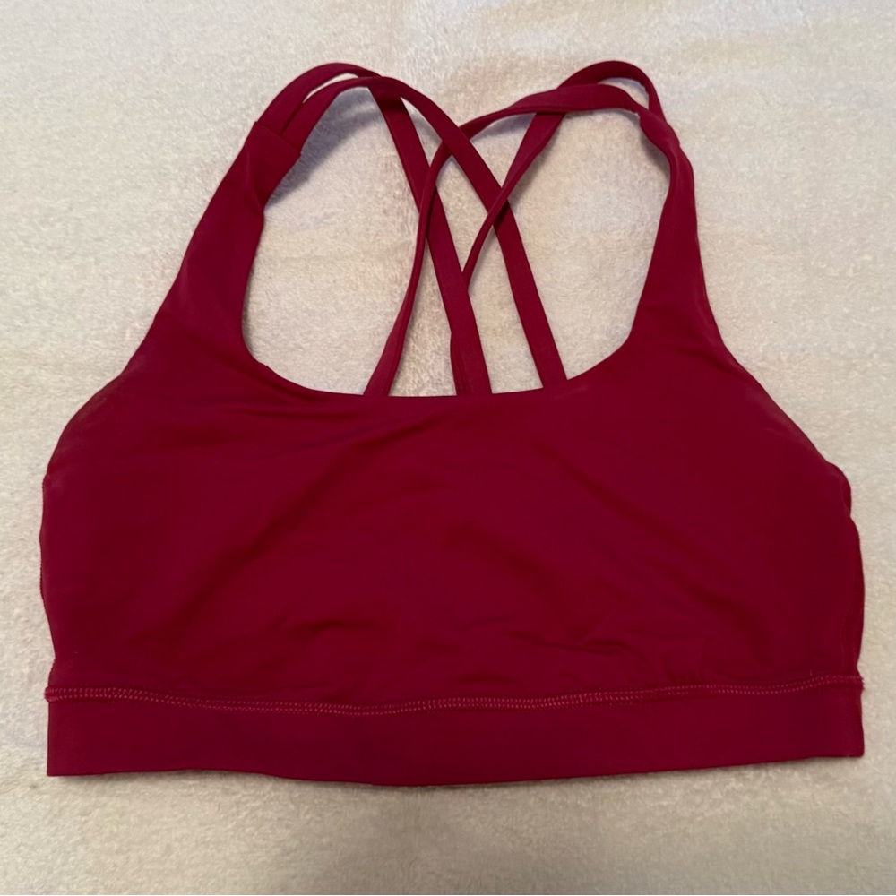 Lululemon Athletica Raspberry colour Strappy Sports Bra